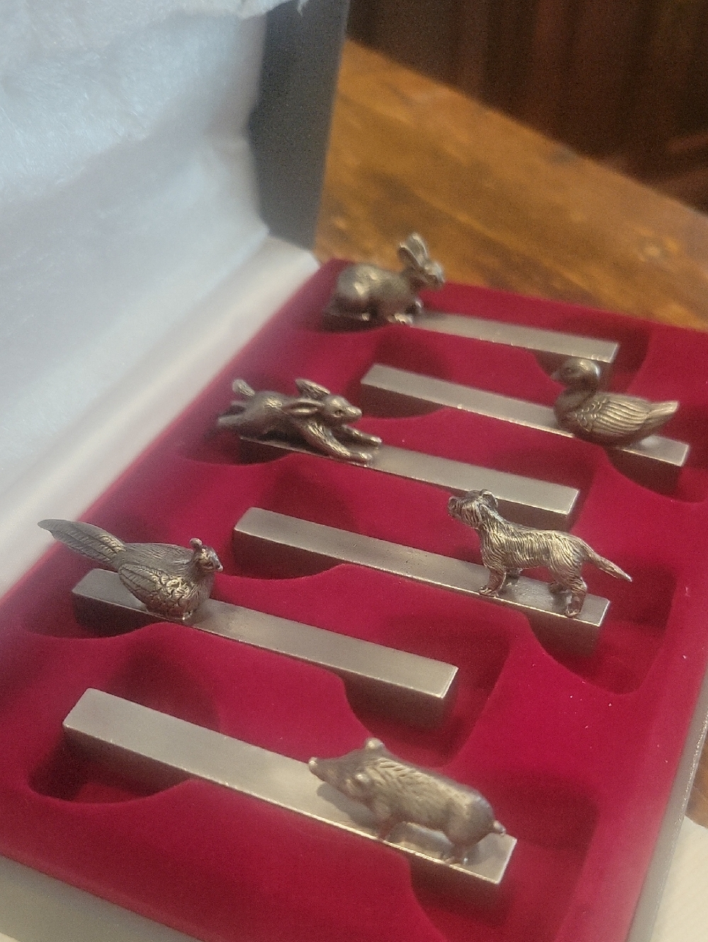 Etain Royal French Animal Themed Knife Rests aka Porte-couteaux